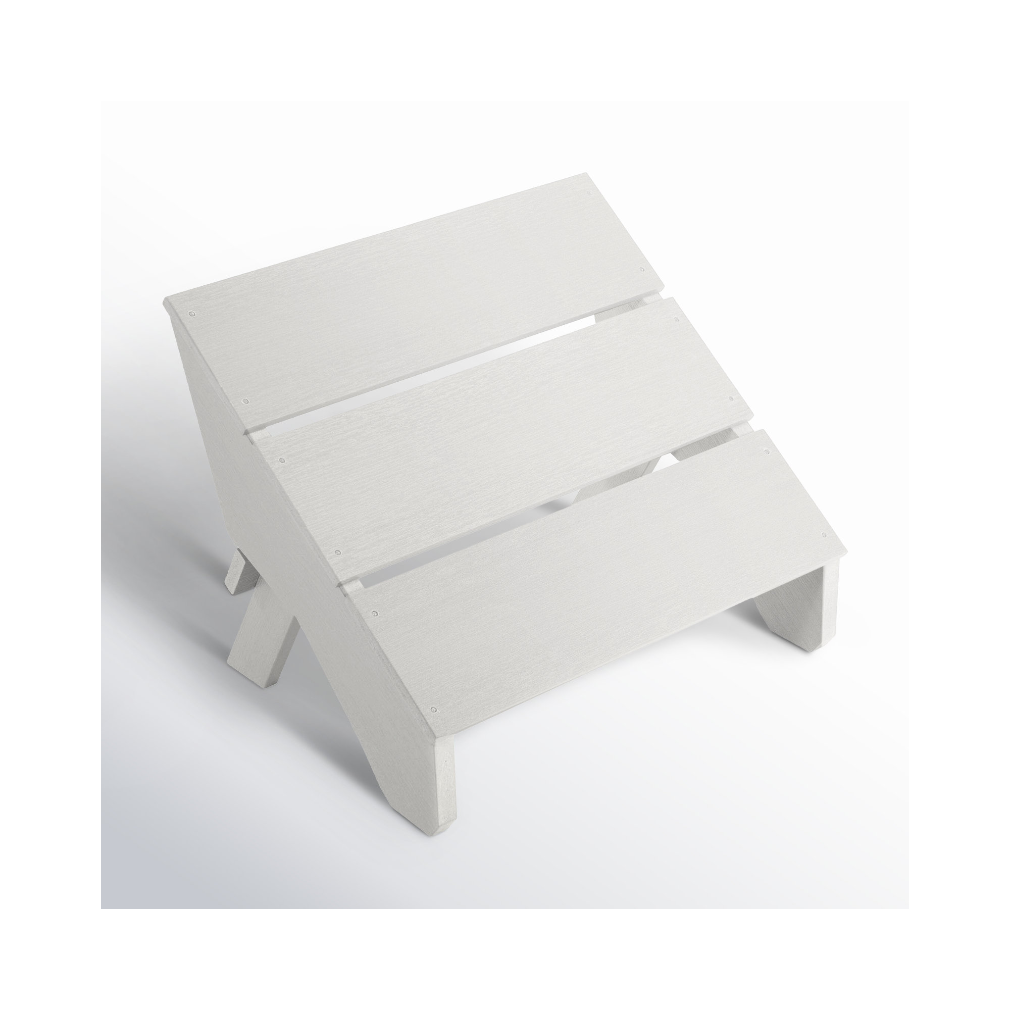 Byrnes Outdoor Ottoman, White