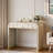 3-in-1 Vanity Desk With Flip Mirror, 2 Drawers, Gold Metal Accents And Storage Space-1947315272