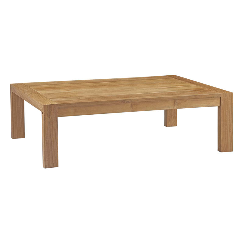 Upland Distressed Square Teak Coffee Table by Havenside Home