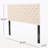 Contemporary Beige Headboard For Queen Bed, Fully Upholstered Modern Style Fabric Upholstery, Enhances Bedroom, Assembly Needed-457123012