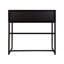 Console de vestibule moderne, tiroirs en bois à chevrons, structure en métal mat, rangement compact pour les petits espaces