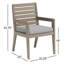 Chaise de salle à manger d'extérieur en polyester avec accoudoirs Ojai