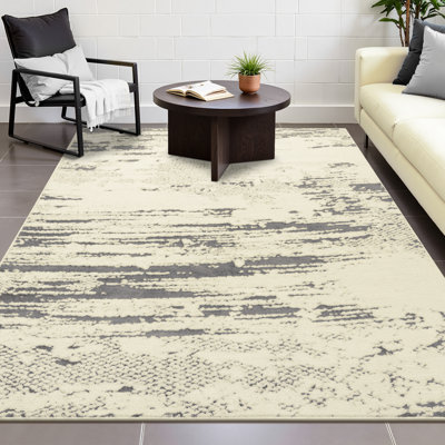Machine Washable Area Rug With Non-Slip Backing