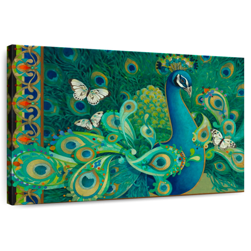 Paisley Peacock, 20" H x 30" W