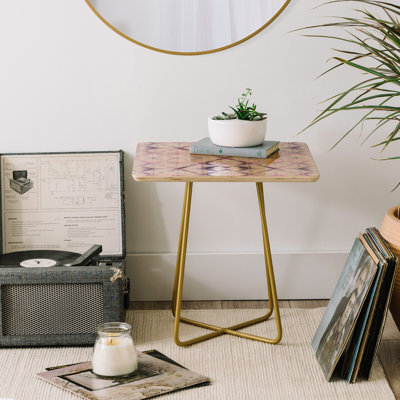 Solid Wood Top End Table