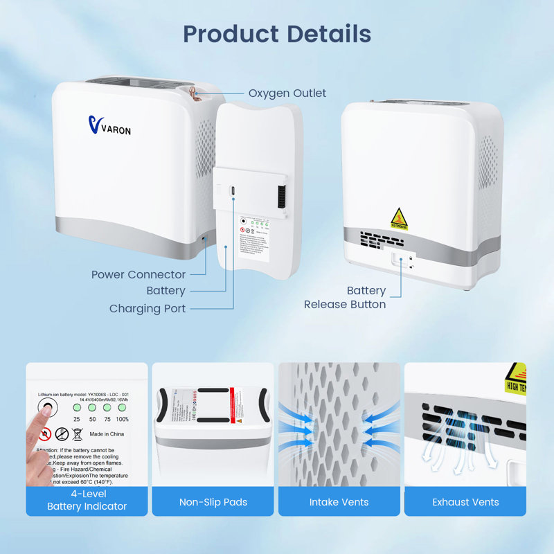 Portable Oxygen Machine 1-7L/min Oxygen Generator For Travel