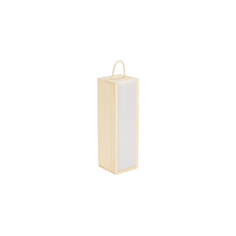 Single Bottle Wooden Box With Clear Acrylic Sliding Lid