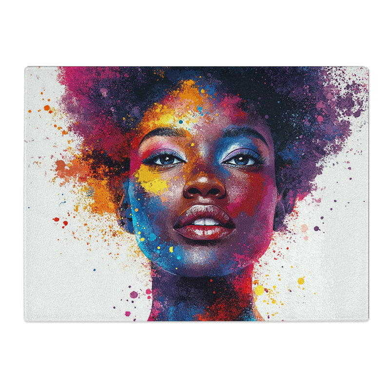 Colour of a Woman  Glass Chopping Board