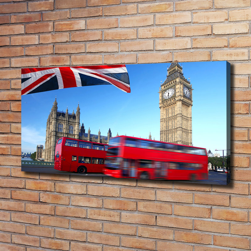 Bus In London - Wrapped Canvas Print