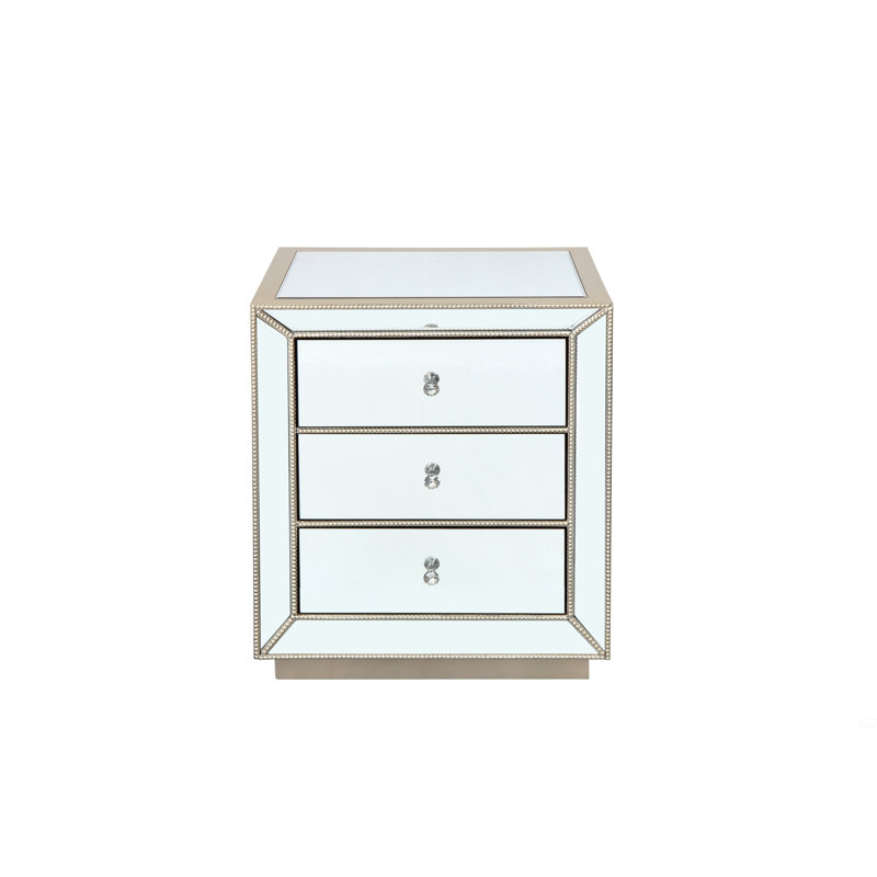 Mirror Three Drawer Cabinet