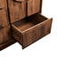 Garde-robe Bulwark à 3 portes en noyer