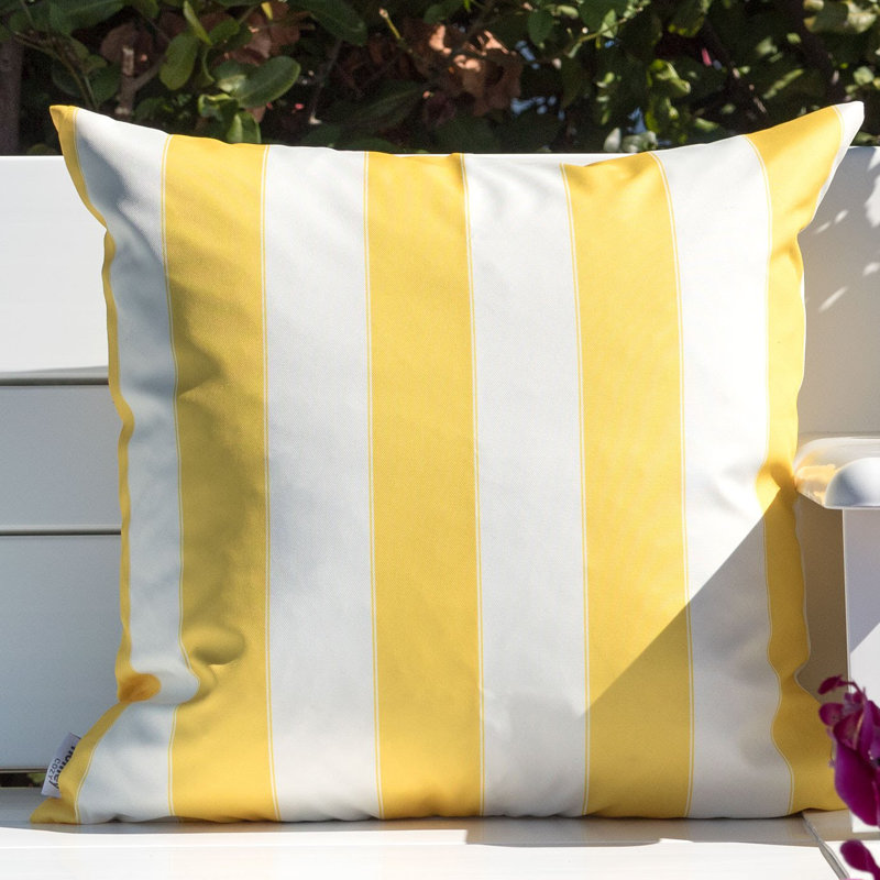 Outdoor Square Pillow Cover & Insert, Yellow, 20" x 20"
