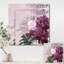 Rétro, fleurs mauves et roses I - impression sur toile tendue-59654134