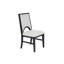 Chaise à découpes arquée en tissu blanc