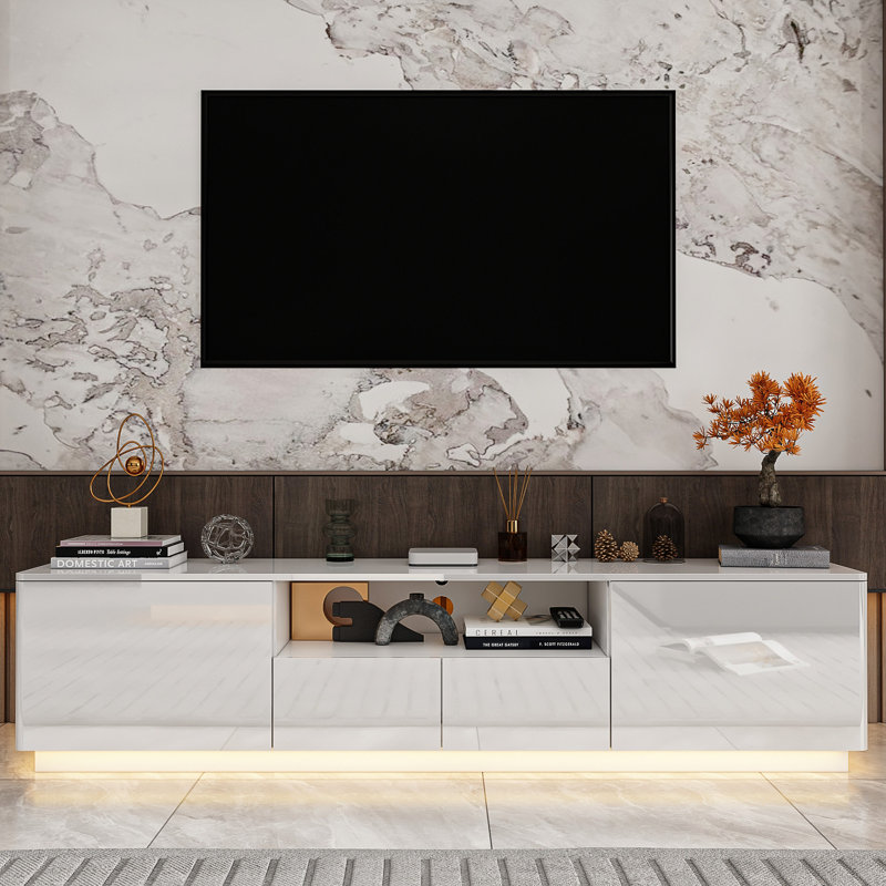 Caelah TV Stand for TVs up to 78" - Premium White