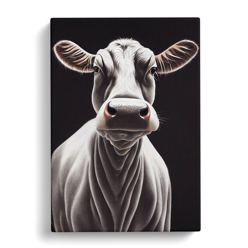 Sevierville Face Of A Cow - Wrapped Canvas Print, 50cm H x 35cm W x 3cm D