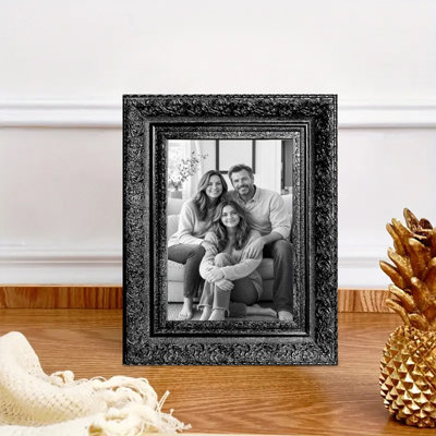 Cadre photo 5 pi x 7 po noir 5 pièces pour décor de manteau de cheminée