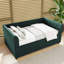 Lit de jour simple capitonné en velours capitonné avec couchette-476361670