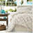 Luxurious Ivory Microfiber Bedding Sets, King Comforter For All-seasons