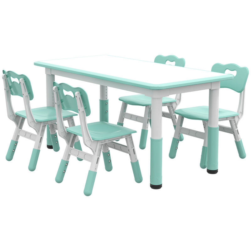 4 - Ensemble préscolaire et chaise pour étudiant, Vert