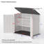 Remise de garage horizontale en plastique l 4 pi x P 2 pi