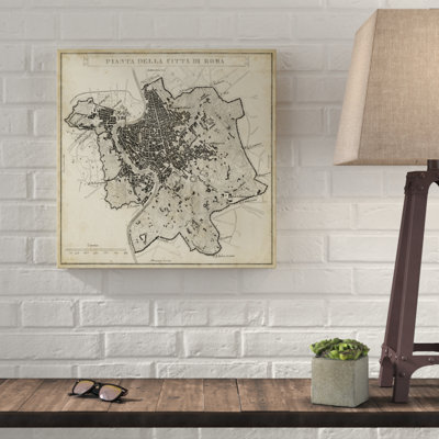 " City Plan Of Rome " Painting Print