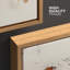 Mid-Century moderne, brun, formes abstraites rustiques, décoration de salon-102453060-102453064