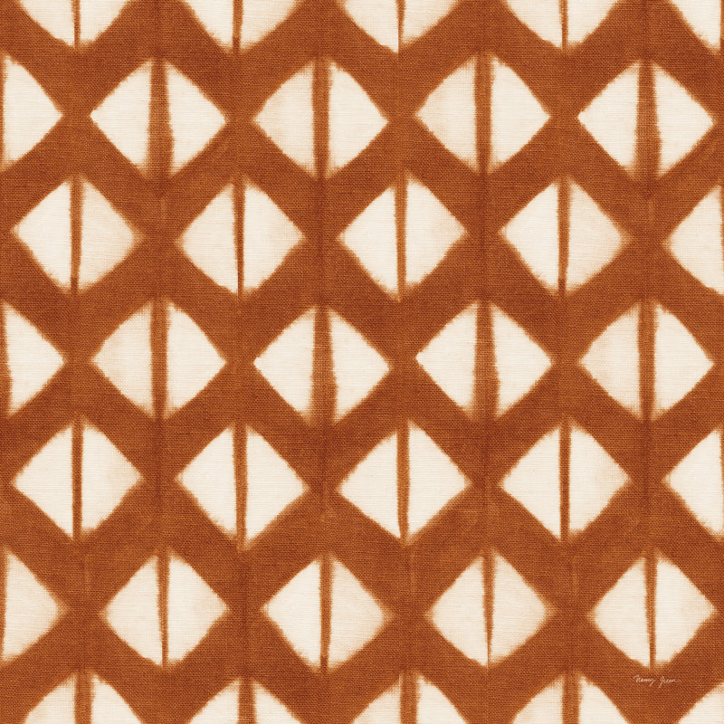Shibori carré X orange, H 36 po x l 36 po
