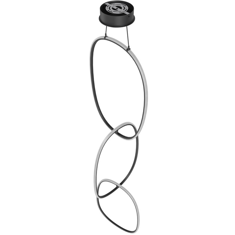 Gunlogh 1 - Light LED Unique/Statement Pendant, Black