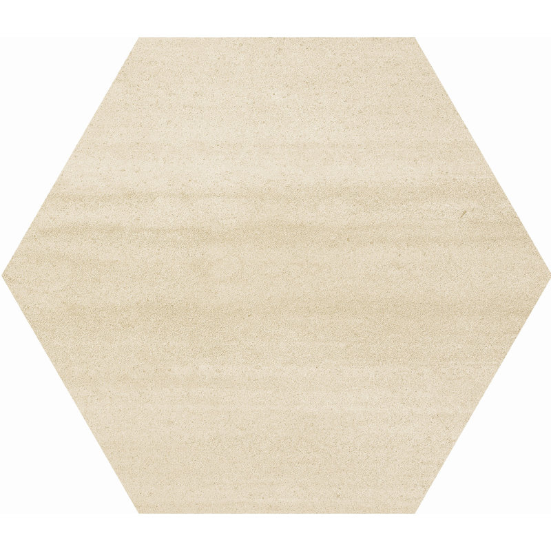Cotto Charm 8" Porcelain Flat Hex Tile, Ivory
