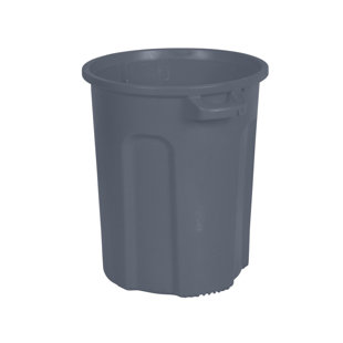 Round Trash Can With Lift Handle - Granite