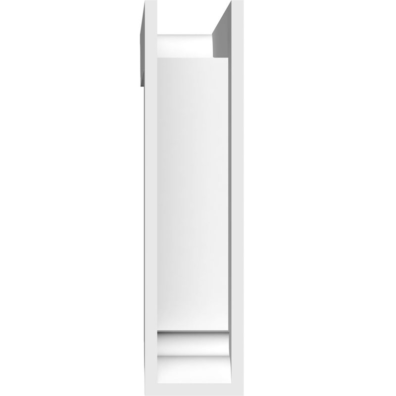 Standard Imperial Architectural Grade PVC Bracket With Traditional Ends, 12" H x 3" W x 12" D