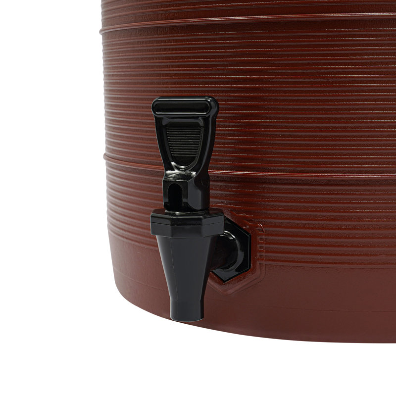 6.6 Gallon Hot and Cold Beverage Dispenser, Brown