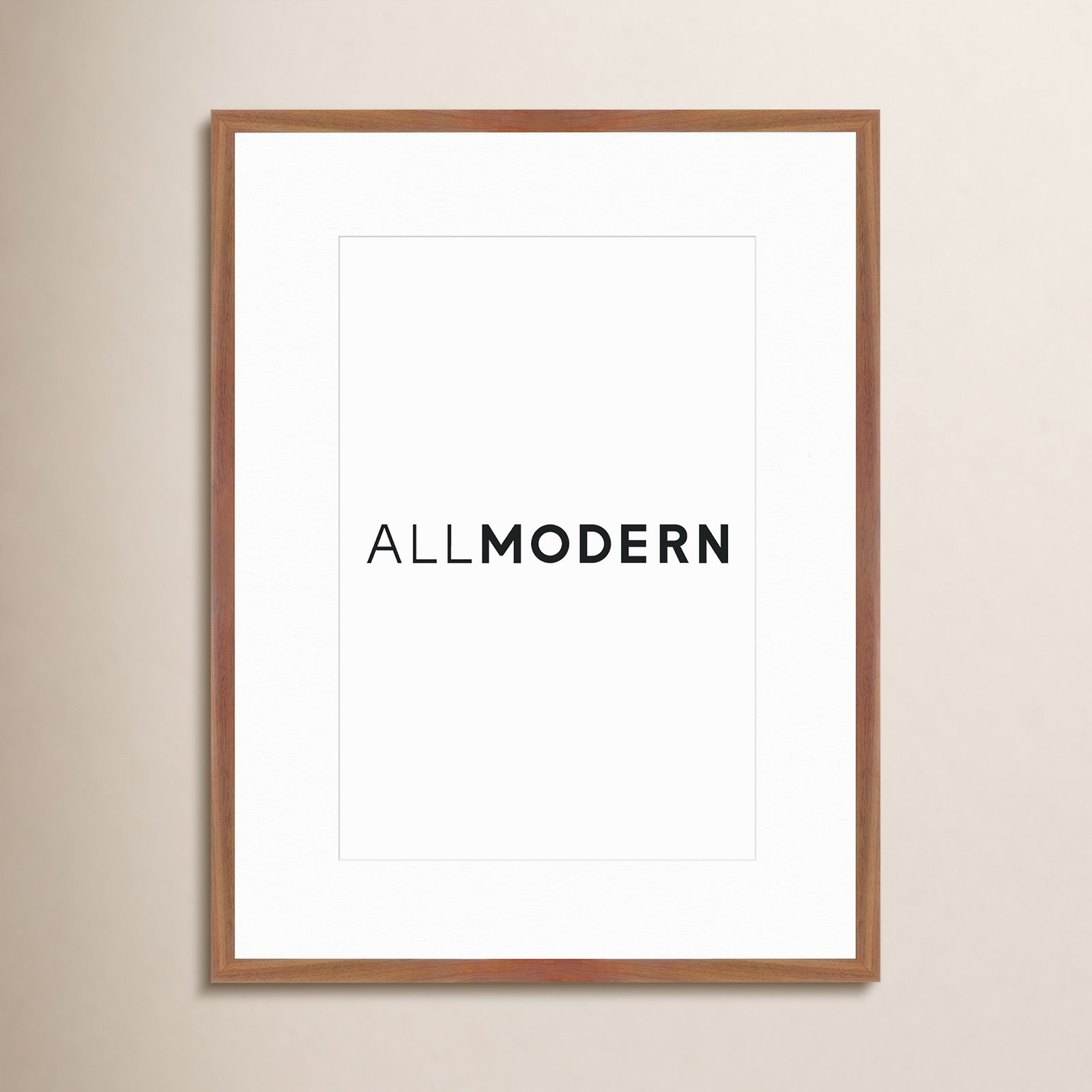 Capullo Wood Matte Picture Frame with Mat, Walnut, 24" x 30", 18" x 24"