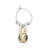 Tropical Pineapple and Flamingo Wine Charm