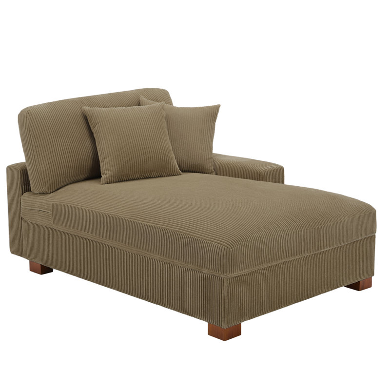 Milbrey Desborough Chaise Lounge, Right Hand Facing, Beige