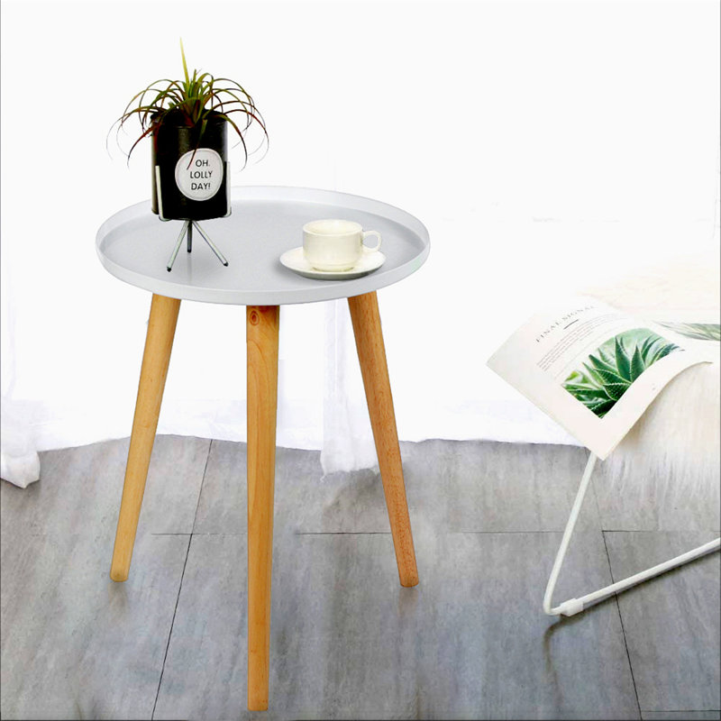 Tray Top End Table, White