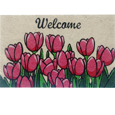 Partlow Non-Slip Floral Doormat