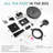 12 Inch Multifunctional High Pressure Shower Head System with Handheld Shower Head Fixtures - Matte Black