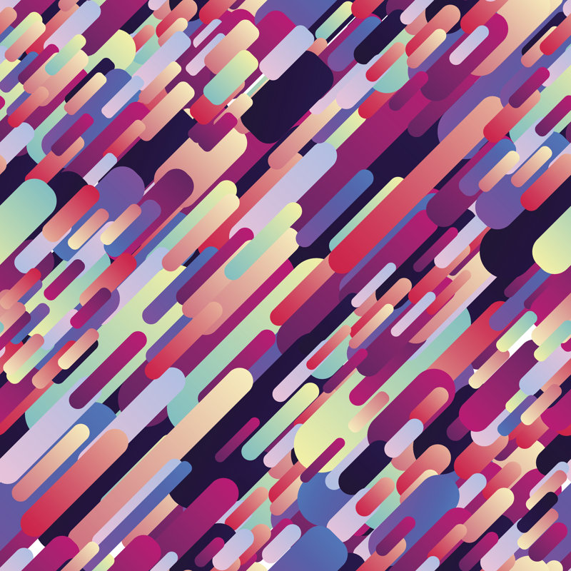 Abstract Seamless Pattern With Diagonal Stripes by Antikwar - Wrapped Canvas Print, 30cm H x 30cm W x 3.8cm D
