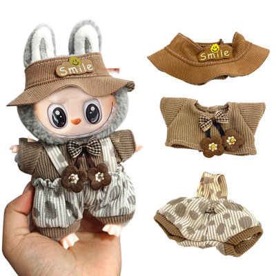 Labubu Clothes Set for 17cm Plush Dolls,  (No Doll No Glasses)