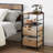 3-Tier Nightstand with 2 Woven Baskets and Lower Storage Shelf