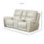Causeuse inclinable en cuir Kittitas-502331069