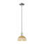 Cidalino - Mini-luminaire suspendu 1 lumière avec abat-jour tressé - Abat-jour-276928173-276928180