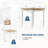 3-Piece Farmhouse Dining Table Set for 2, Compact Table & Chairs for Kitchen Apartment-1627198179-1627198178