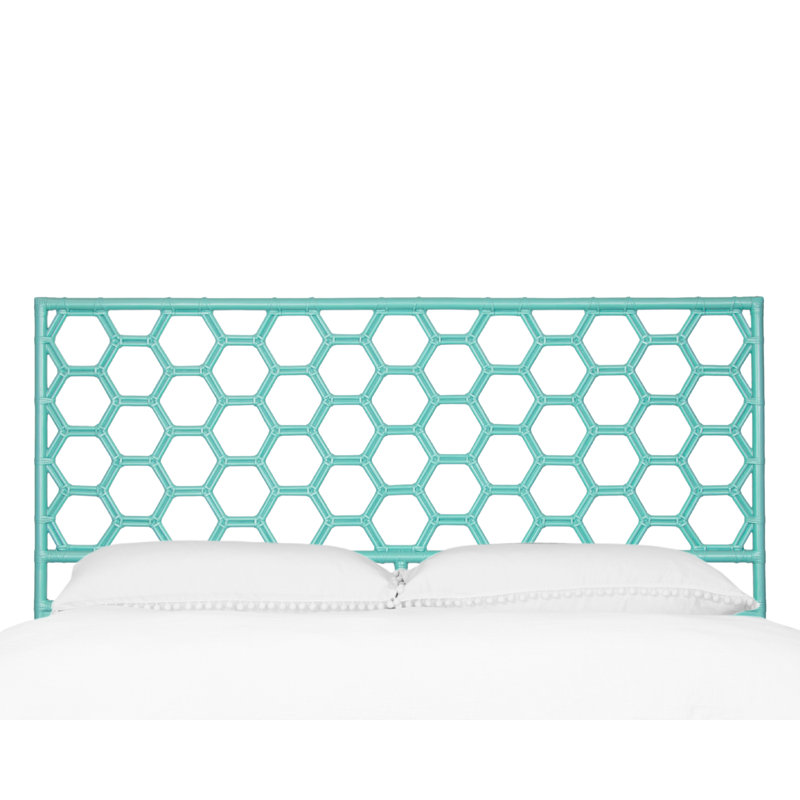 Honeycomb Open-Frame Headboard, Turquoise, King