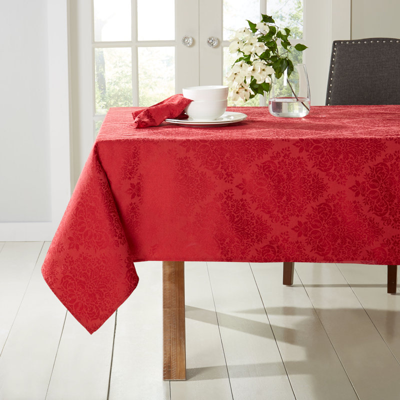 Nappe East Broadway, Rectangulaire de 102 po x 60 po, Rouge