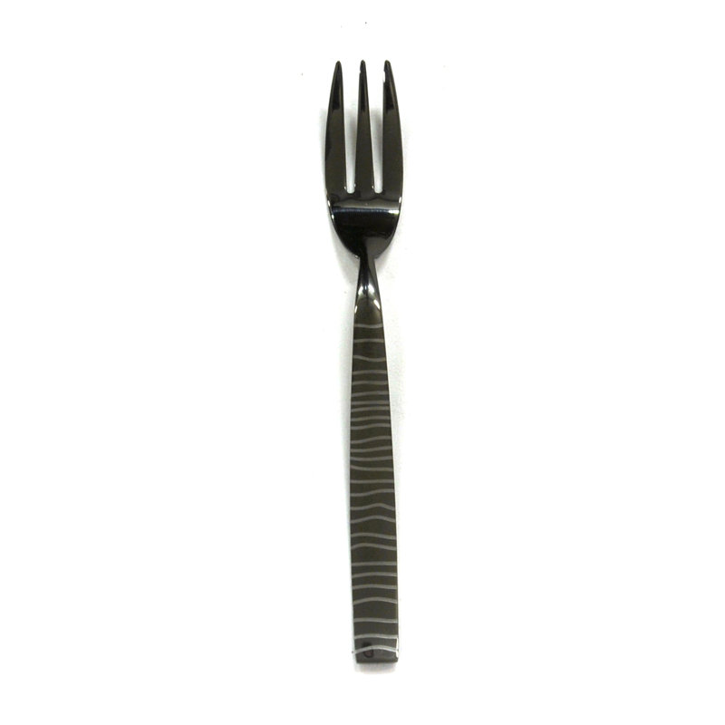 Tigre Cake Fork - 12 Pieces, Oro-nero