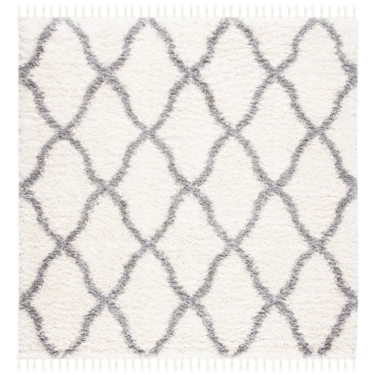 Imraan Moroccan Tassel Shag Performance Geometric Rug