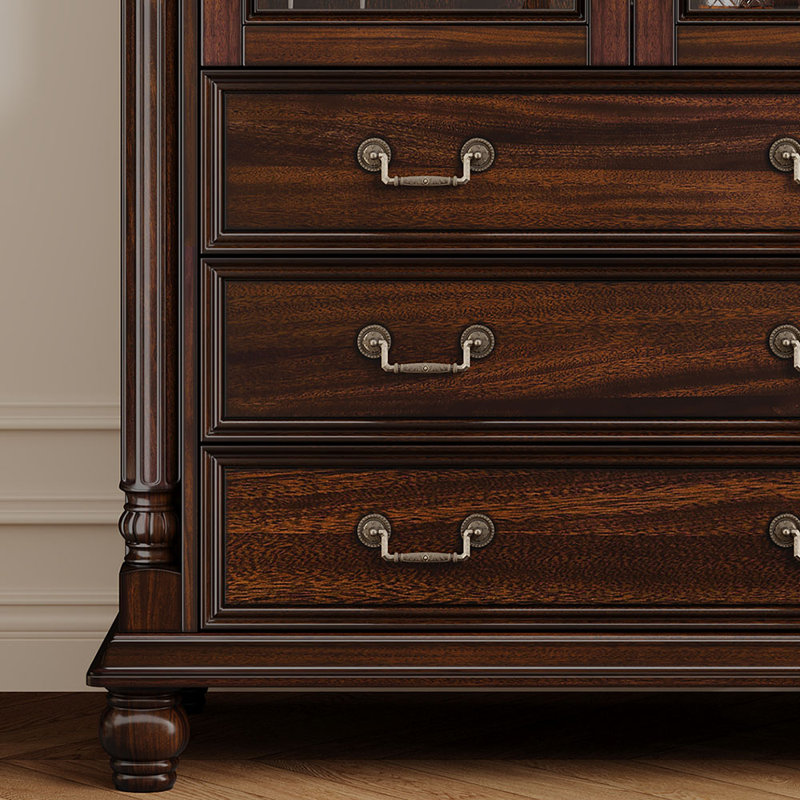 American style all solid wood luxury bookcase